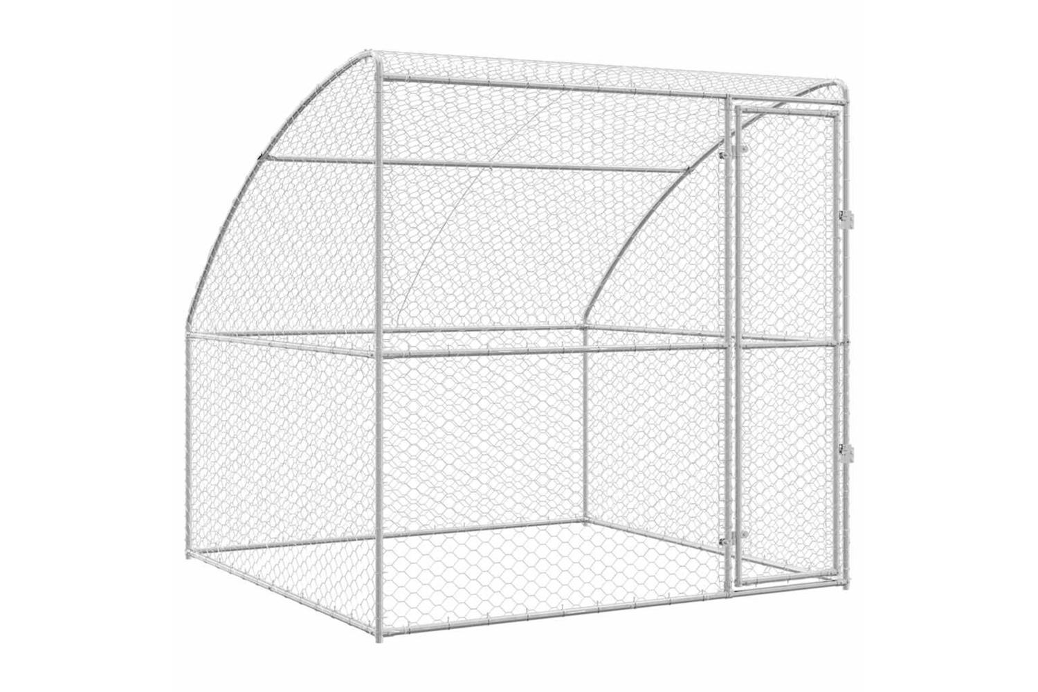 Vidaxl Dog Kennel With Storage Silver 2 X 2 X 2 M Steel