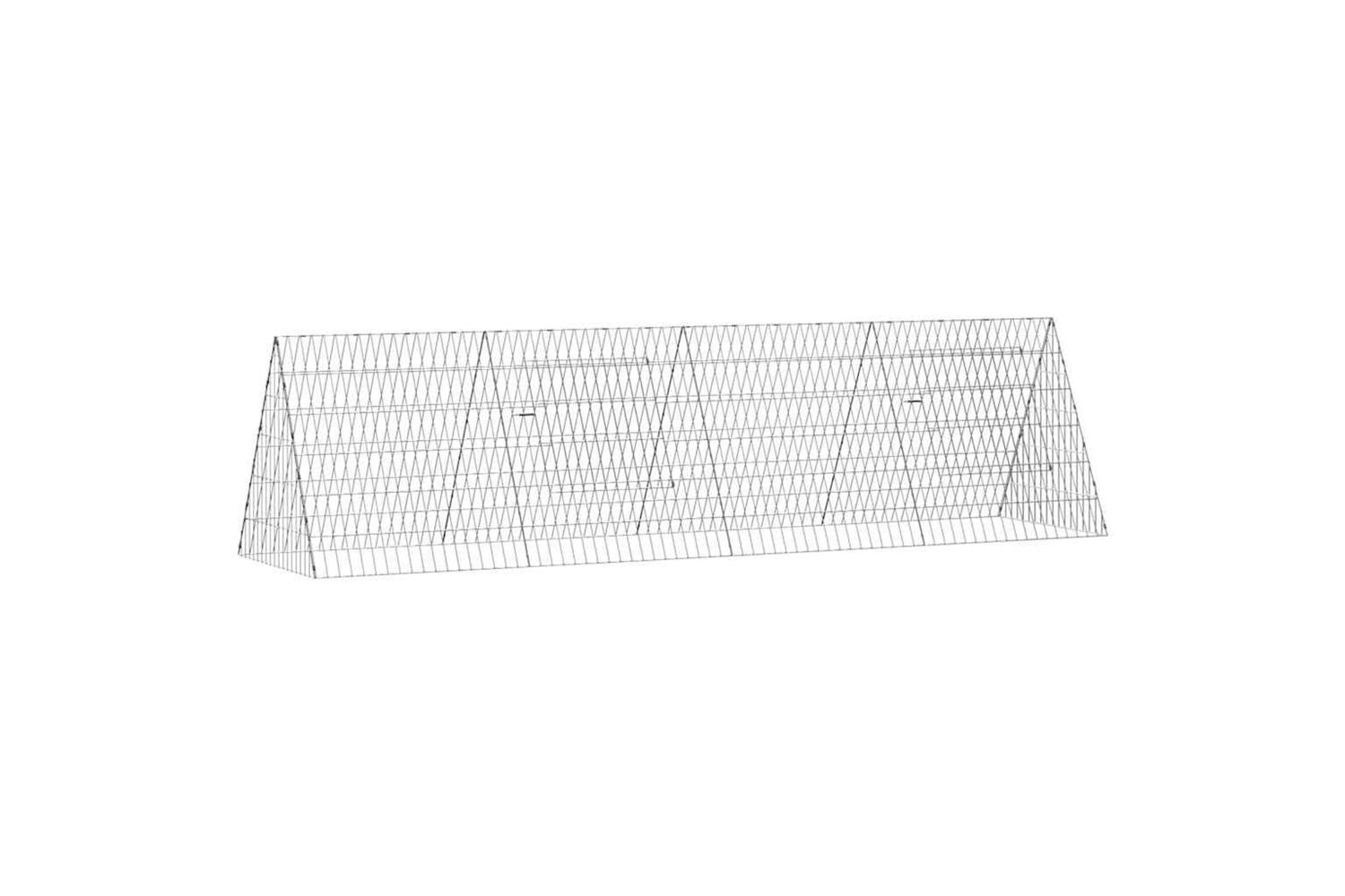 Vidaxl Rabbit Cage Silver 215 X 55 X 55 Cm Galvanised Steel