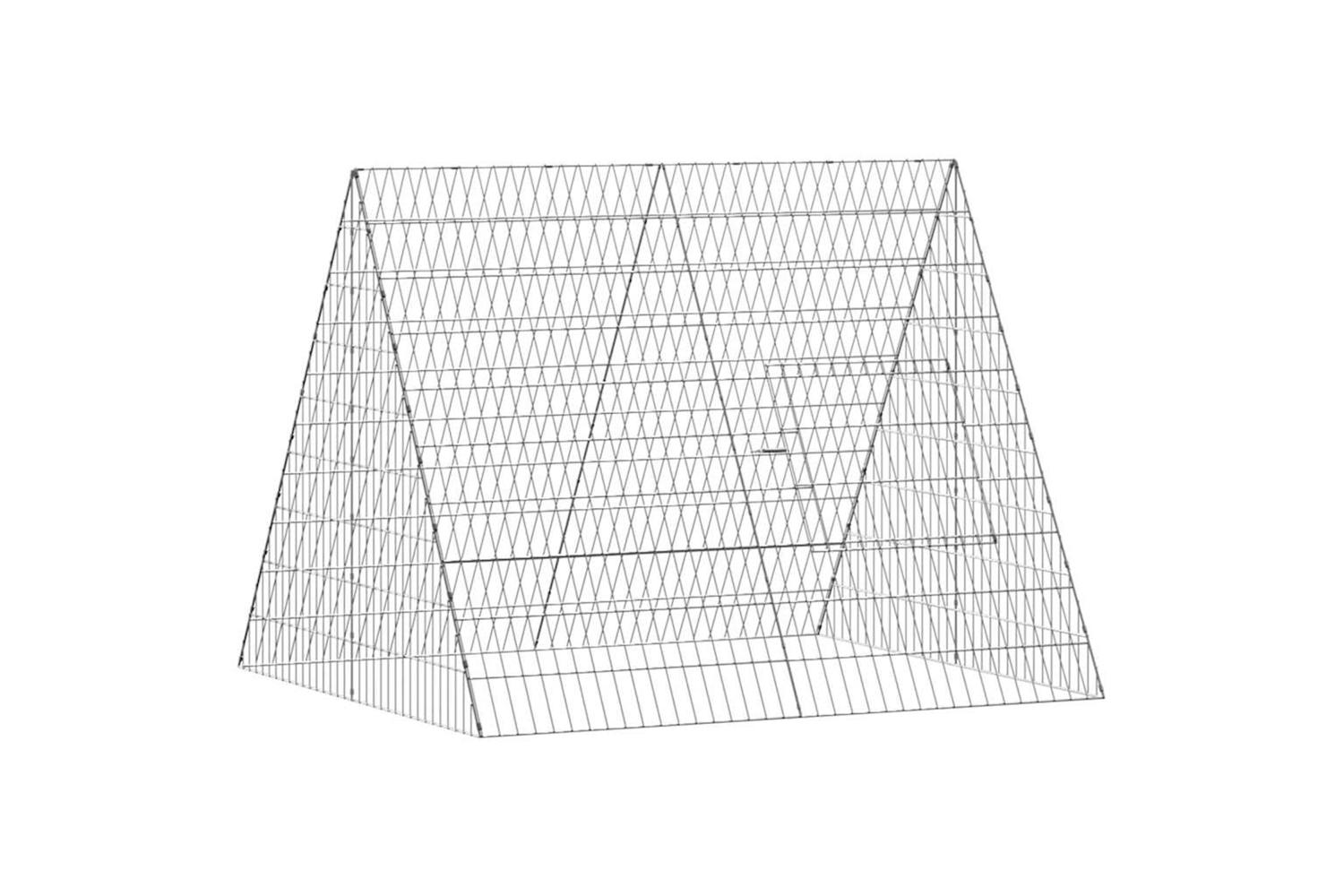 Vidaxl Rabbit Cage Silver 110 X 100 X 85 Cm Galvanised Steel