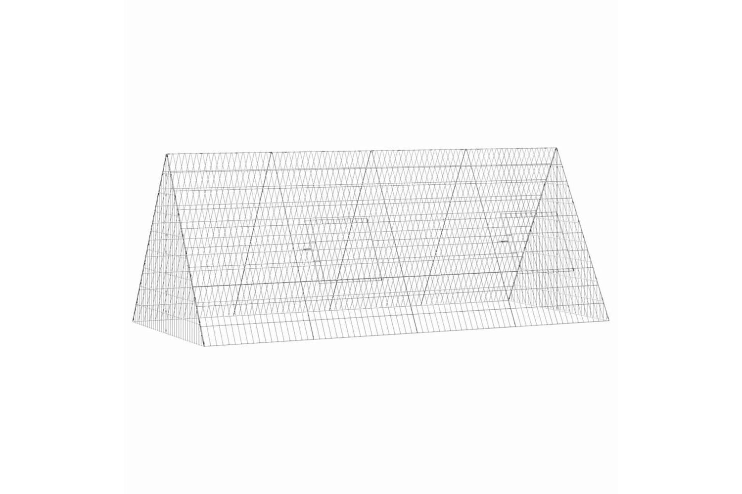 Vidaxl Rabbit Cage Silver 215 X 100 X 85 Cm Galvanised Steel