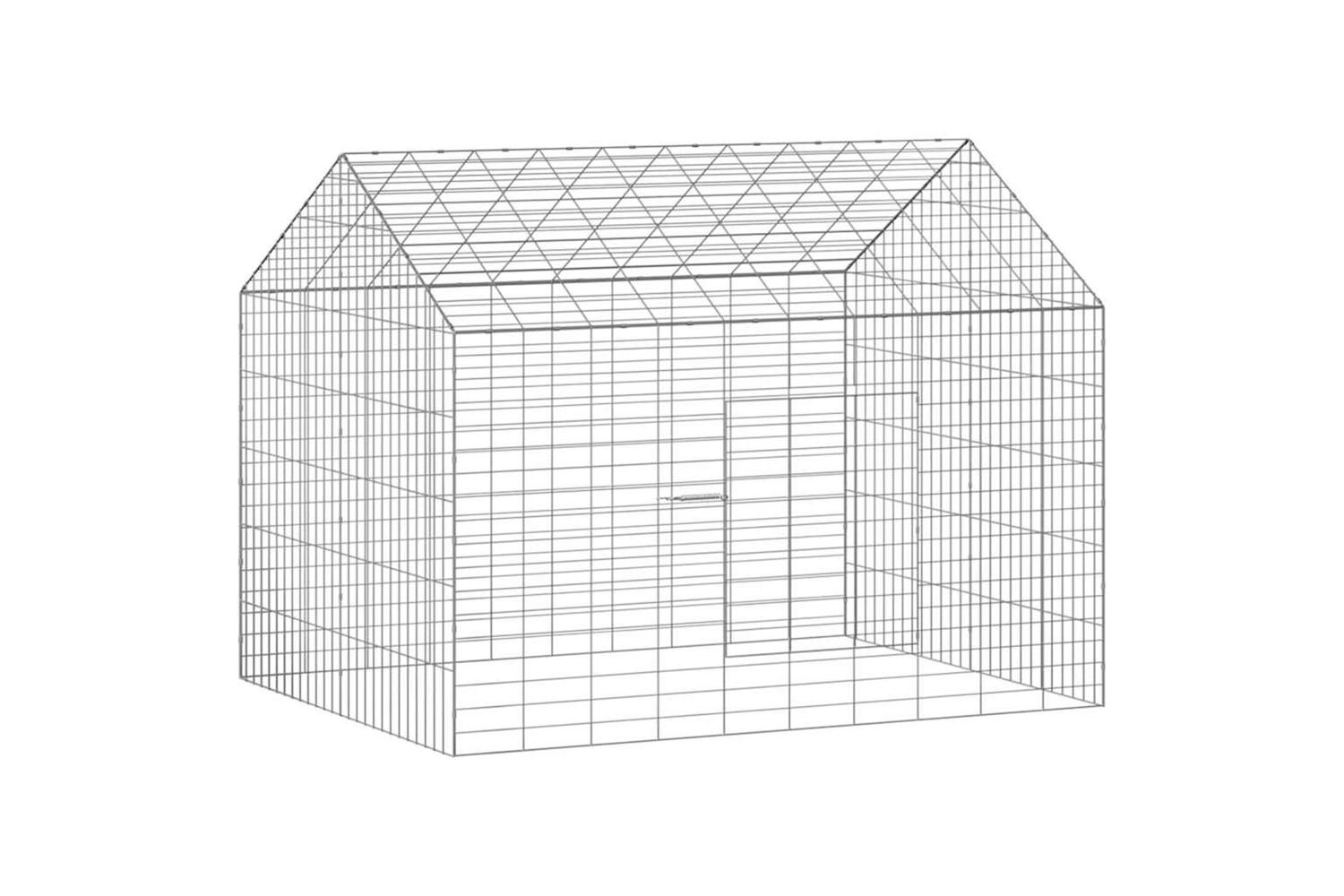 Vidaxl Rabbit Cage Silver 100 X 78 X 78 Cm Galvanised Steel