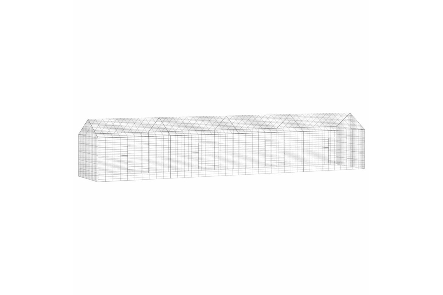 Vidaxl Rabbit Cage Silver 400 X 78 X 78 Cm Galvanised Steel