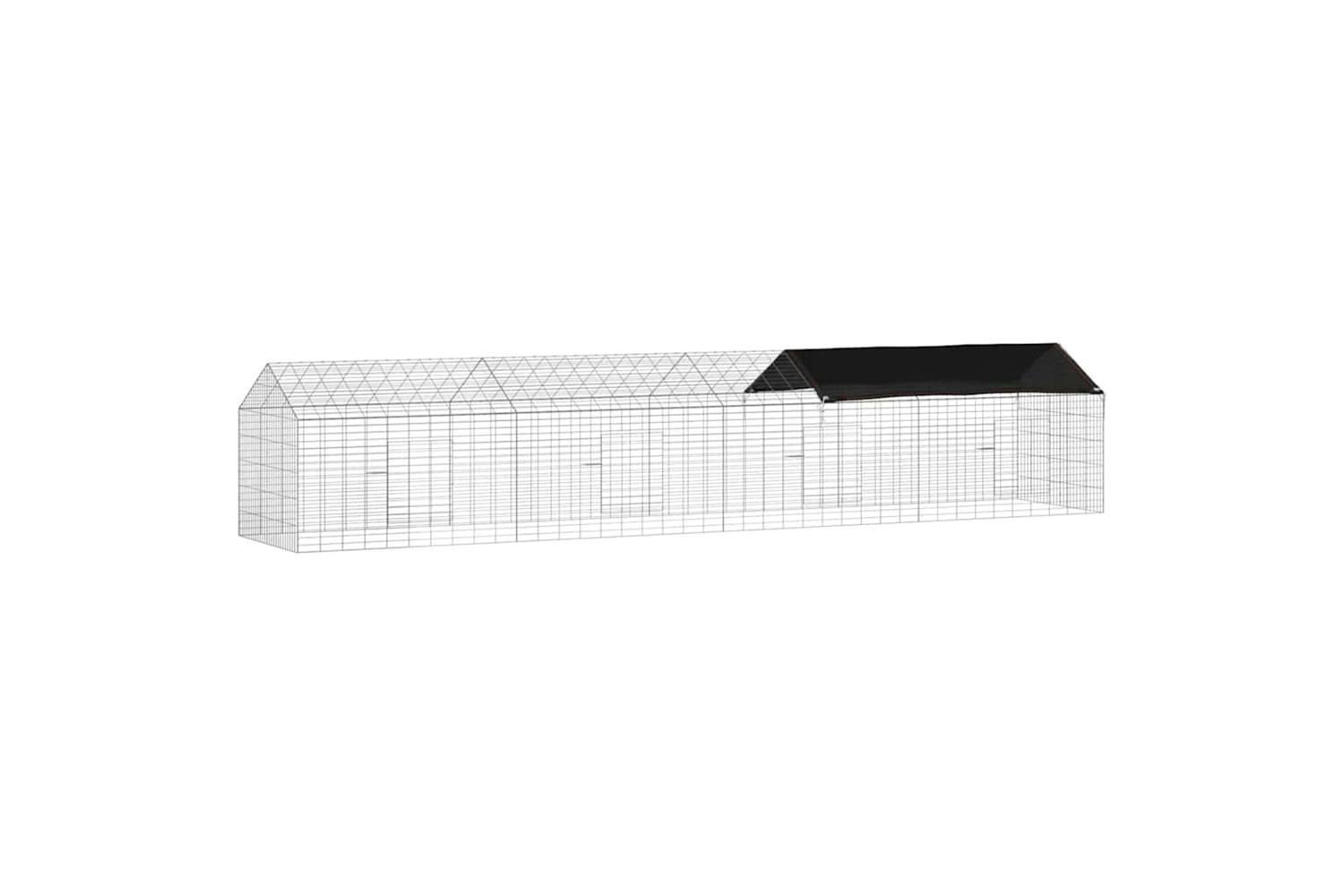 Vidaxl Rabbit Cage Silver 400 X 78 X 78 Cm Galvanised Steel