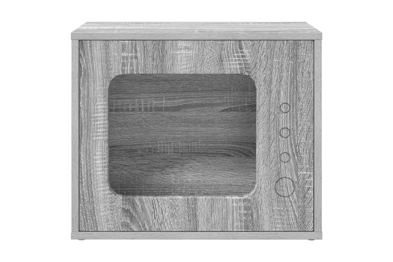 Vidaxl Cat House Grey Sonoma 51 X 30 X 42 Cm Engineered Wood