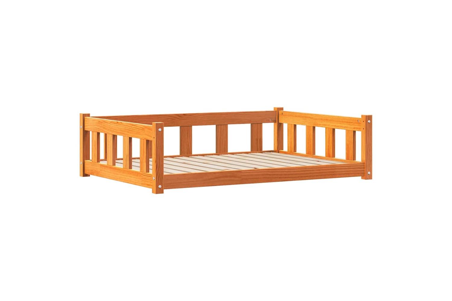 Vidaxl Dog Bed With Storage Wax Brown 100 X 70 X 28 Cm Solid Pine Wood