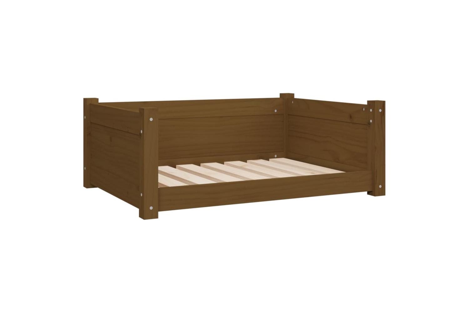 Vidaxl Dog Bed Honey Brown 755x555x28 Cm Solid Pine Wood