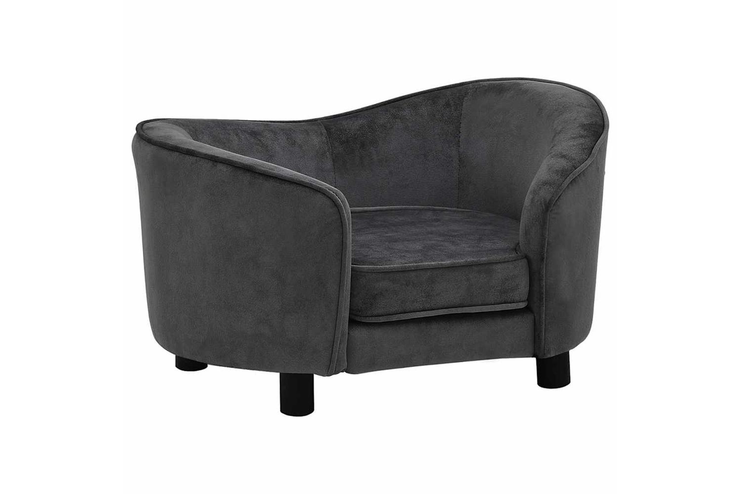 Vidaxl Dog Sofa Dark Grey 69x49x40 Cm Plush