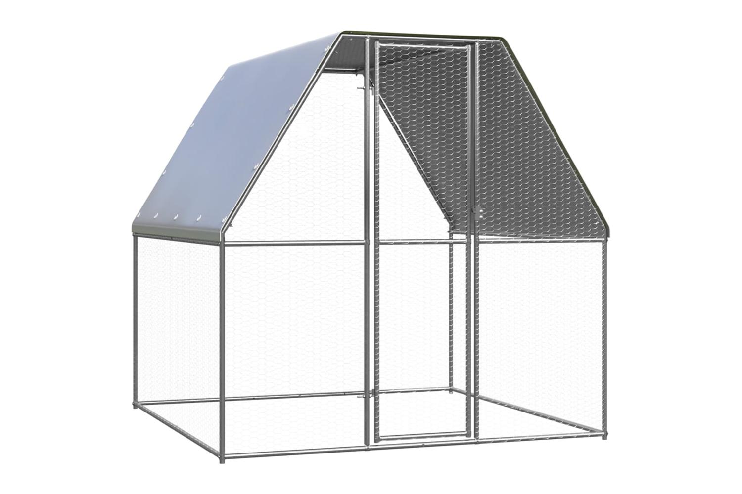 Vidaxl Outdoor Chicken Cage 2x2x2 M Galvanised Steel