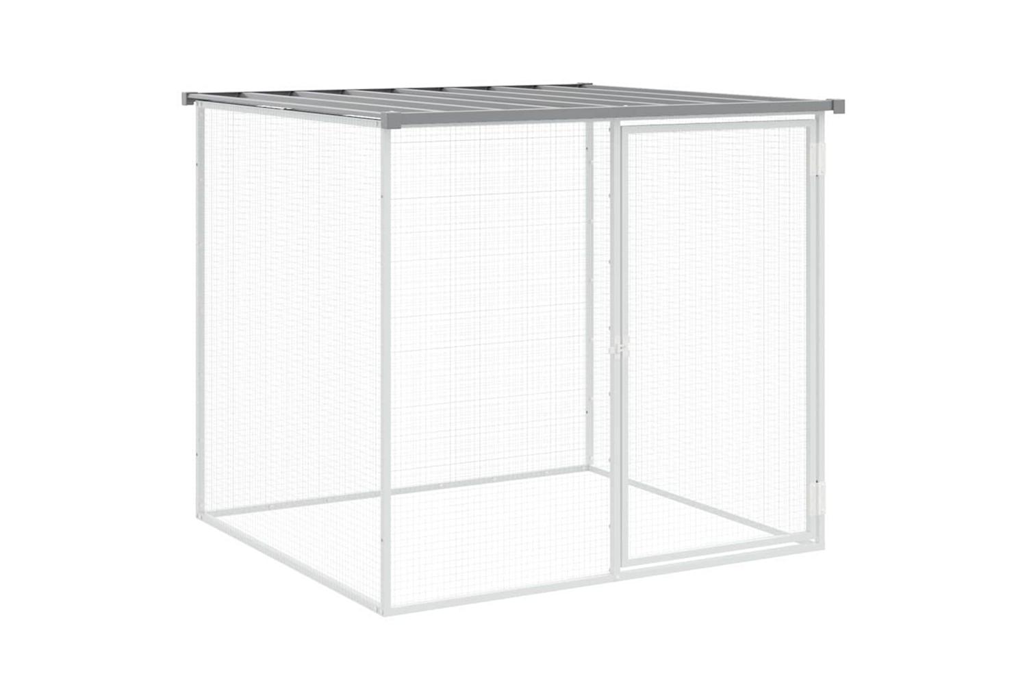 Vidaxl Chicken Cage With Roof Light Grey 103x98x90 Cm Galvanised Steel