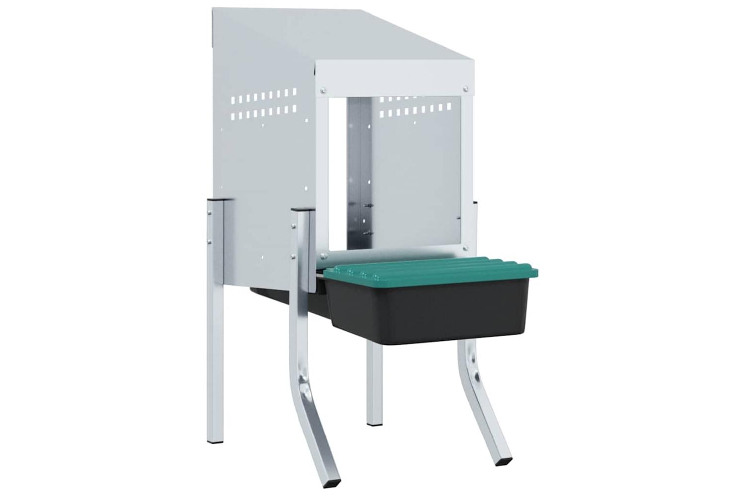 Vidaxl Chicken Nesting Box 1 Compartment With Legs Galvanised Steel