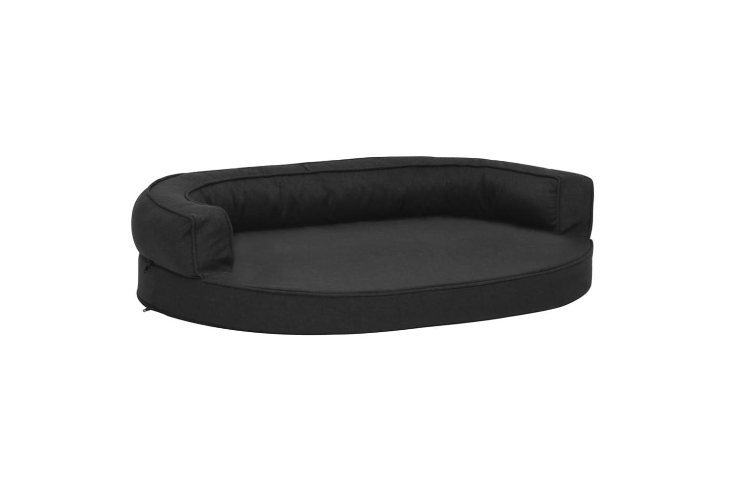 Vidaxl Ergonomic Dog Bed Mattress 75x53 Cm Linen Look Black