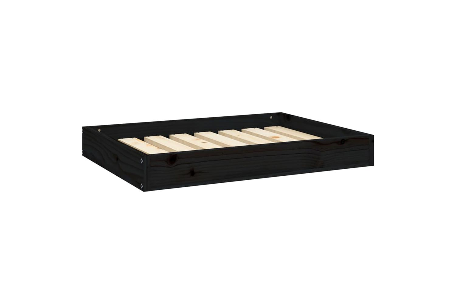 Vidaxl Dog Bed Black 715x54x9 Cm Solid Wood Pine