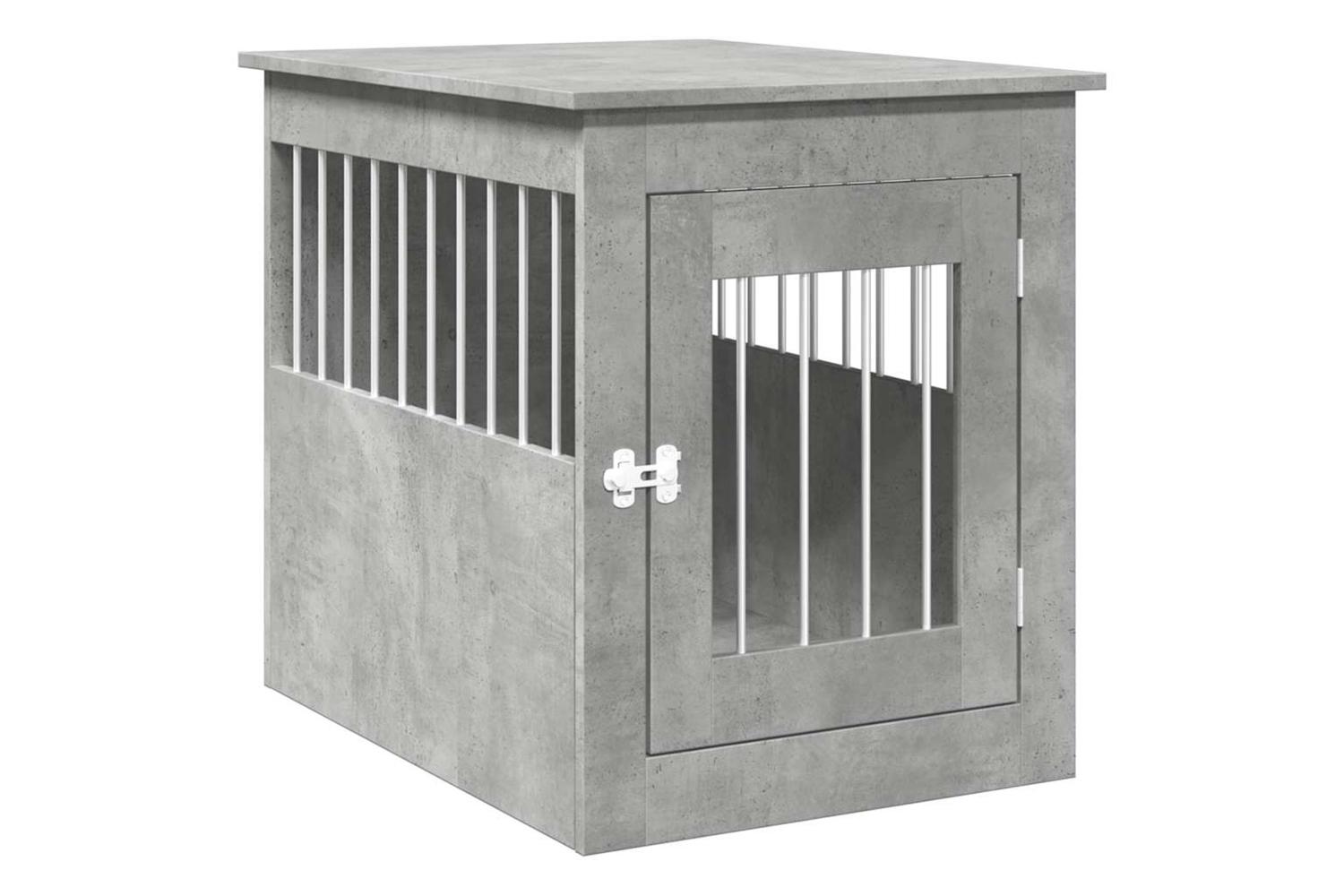 Vidaxl Dog Crate Furniture Concrete Grey 55x75x65 Cm Engineered Wood