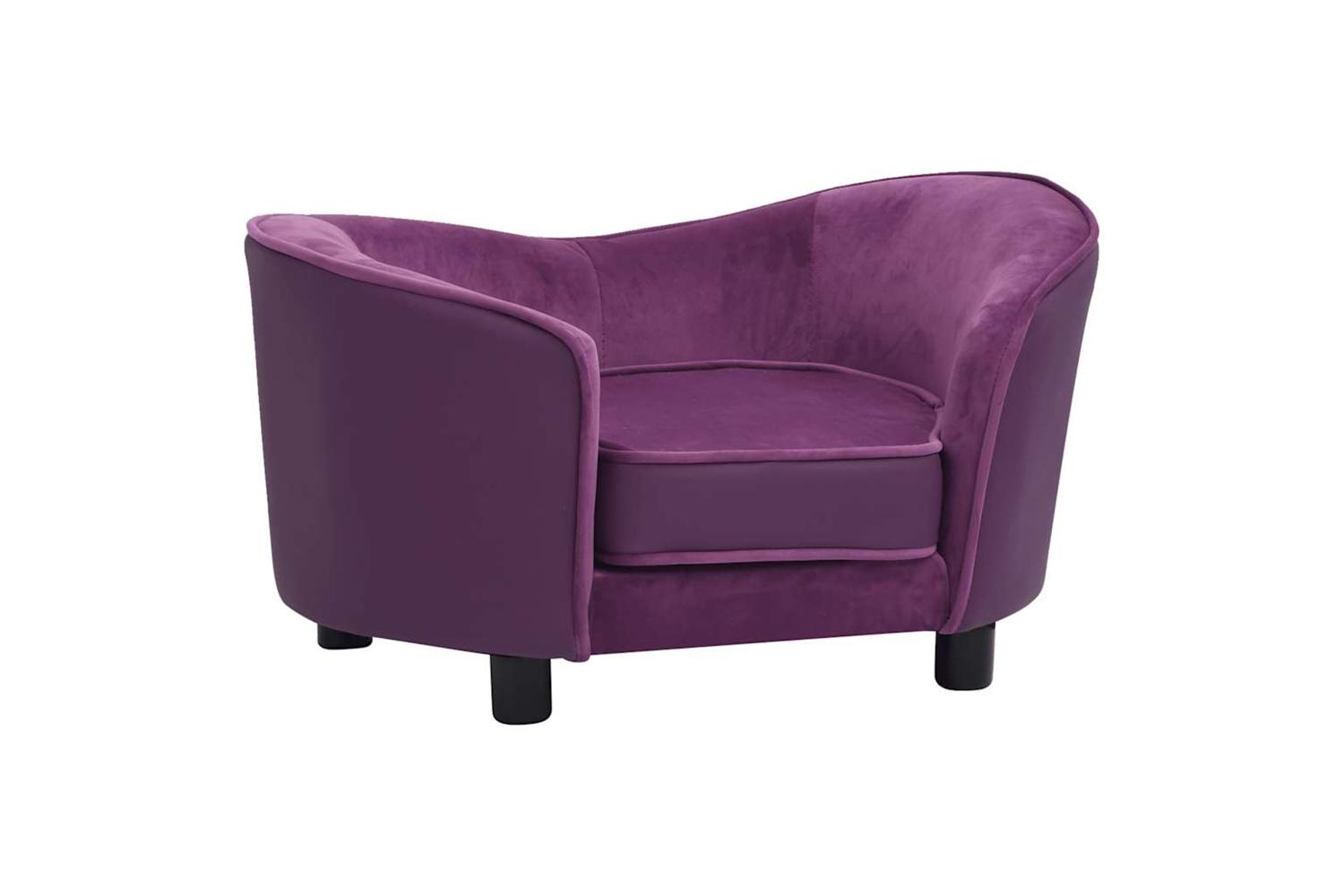 Vidaxl Dog Sofa Burgundy 69x49x40 Cm Plush And Faux Leather