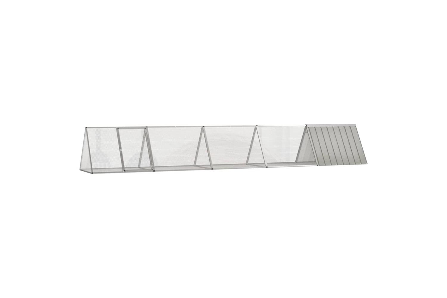 Vidaxl Rabbit Cage Grey 5045x805x71 Cm Galvanised Steel