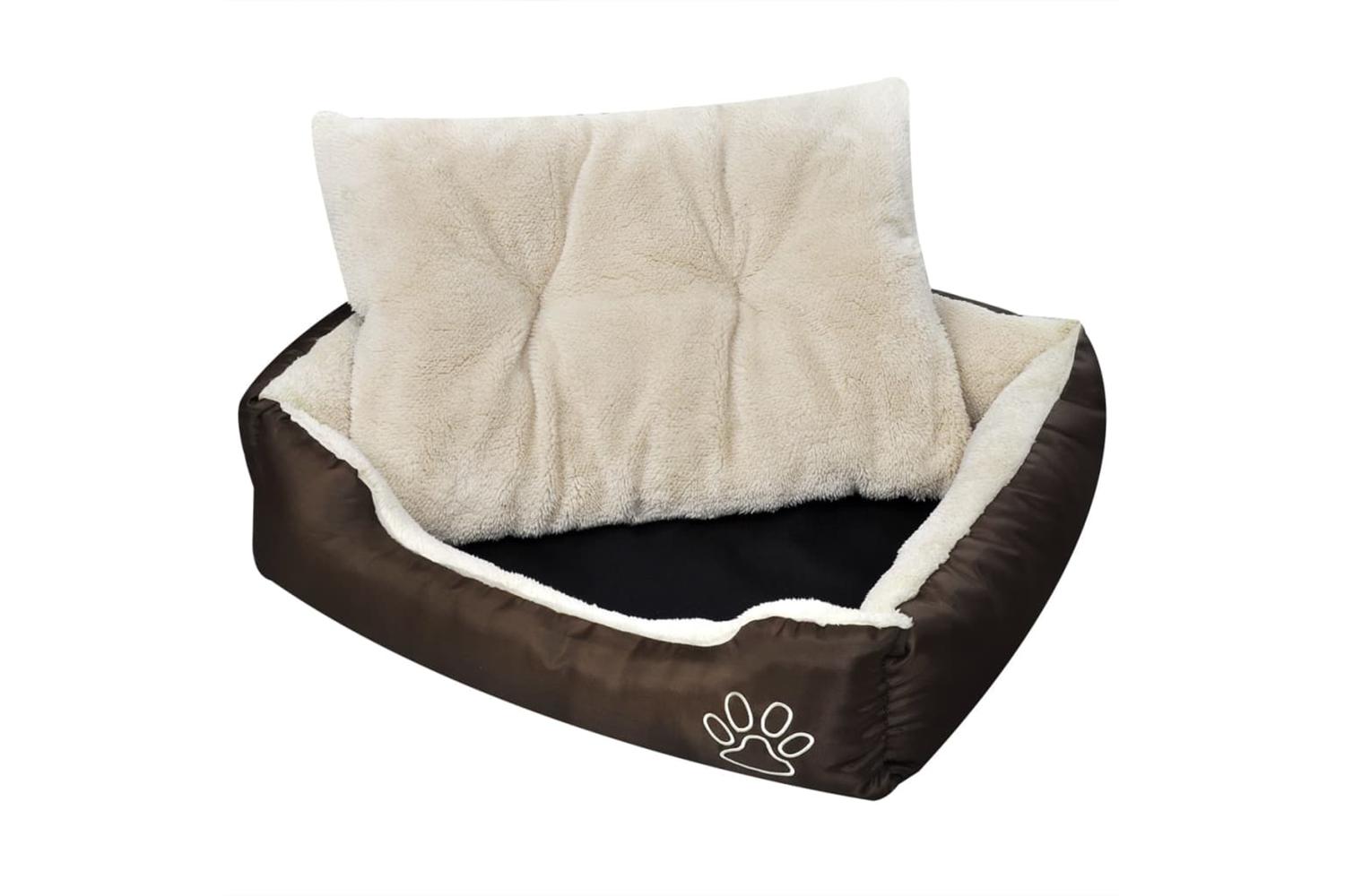 Vidaxl Warm Dog Bed With Padded Cushion L