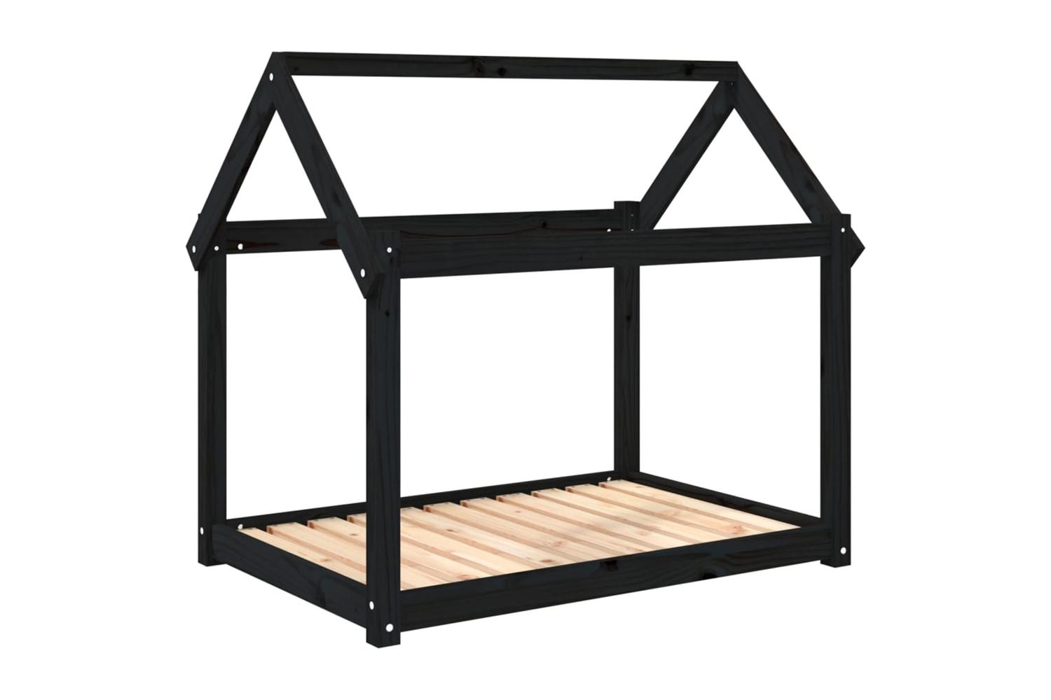 Vidaxl Dog Bed Black 101x70x90 Cm Solid Wood Pine