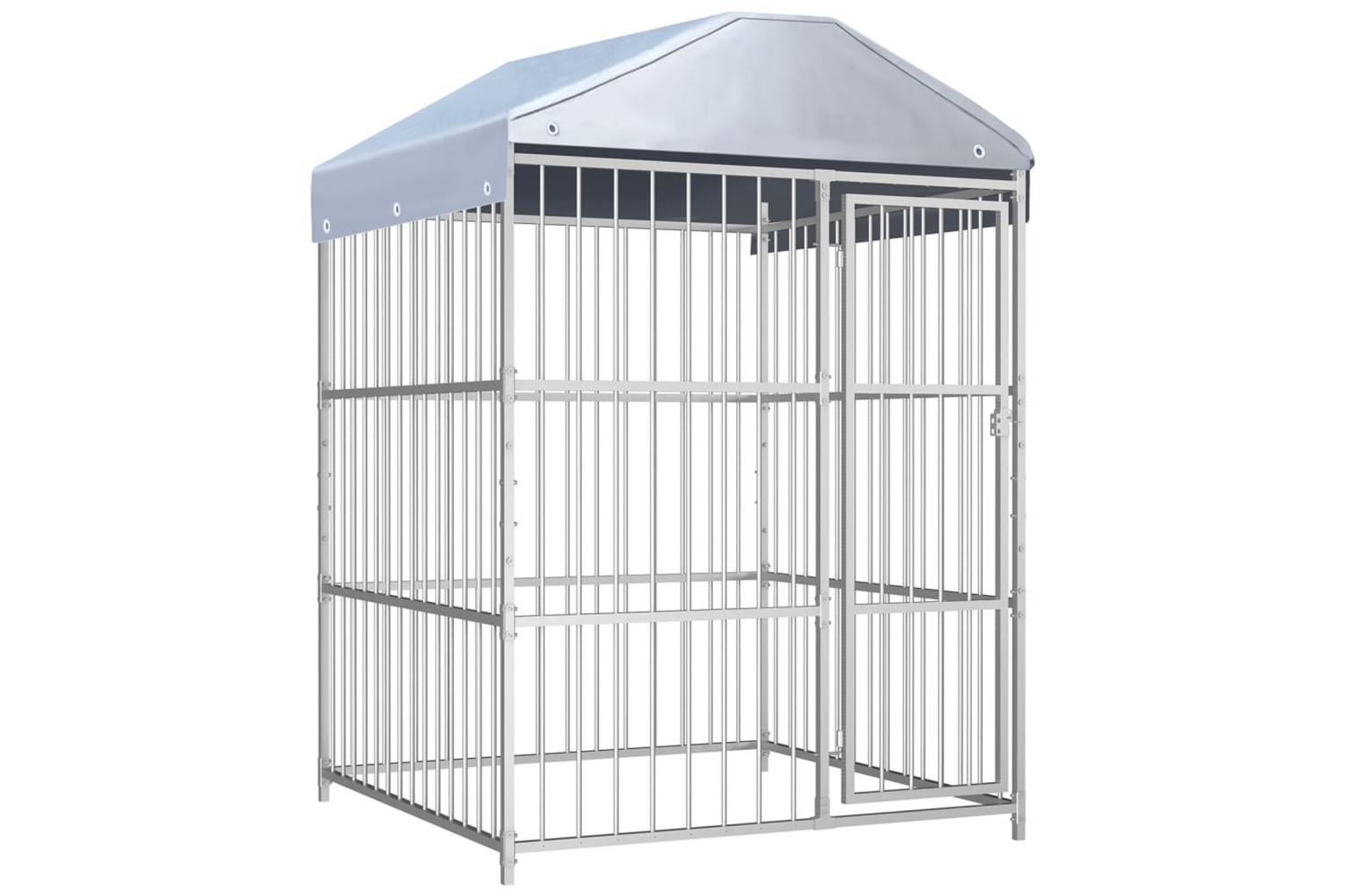 Vidaxl Outdoor Dog Kennel With Roof 150x150x200 Cm