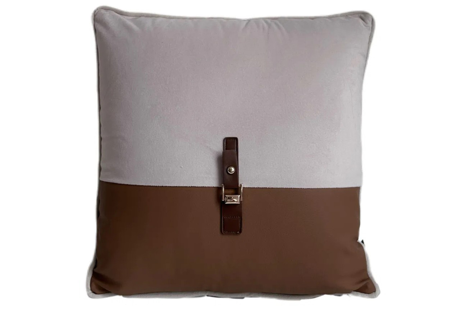 Paul Moneypenny Buckle-Up Cushion | Neutral | 45 x 45 cm