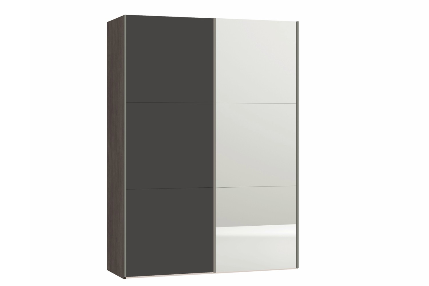 Zermatt Wardrobe | Grey Matt & Mirror | 1.5m