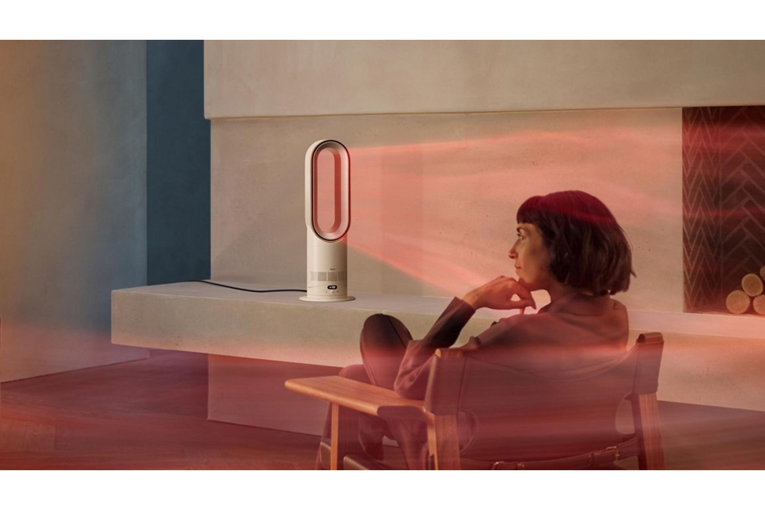 Dyson Hot + Cool HF1 Remote Link Pre-Heat Heater and Cooling Fan | White/Silver