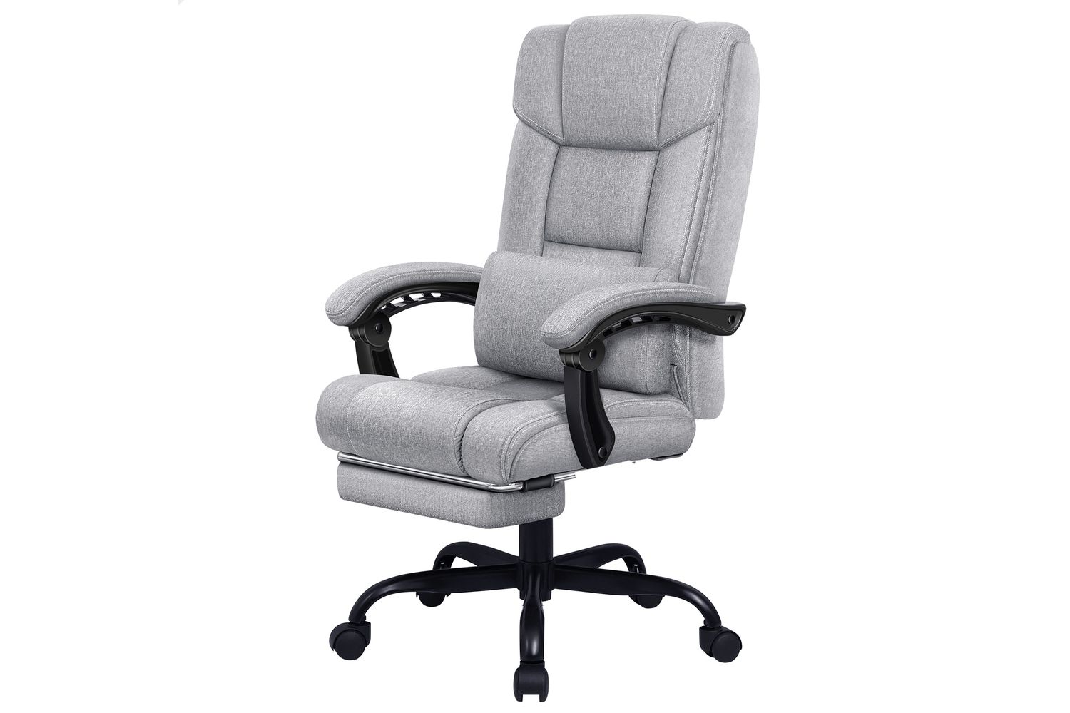 Alfordson Office Chair Desk Chair With Adjustable Lumbar Support | Fabric | Grey