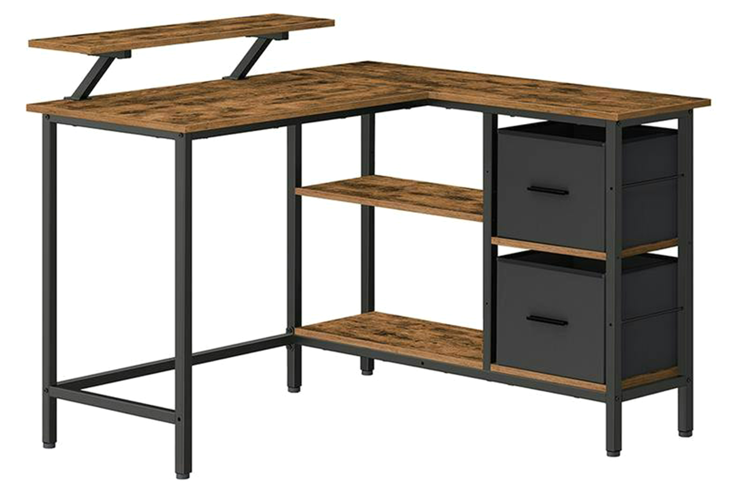 Computer Desk | L Shaped Desk | Particleboard And Steel | 115cm