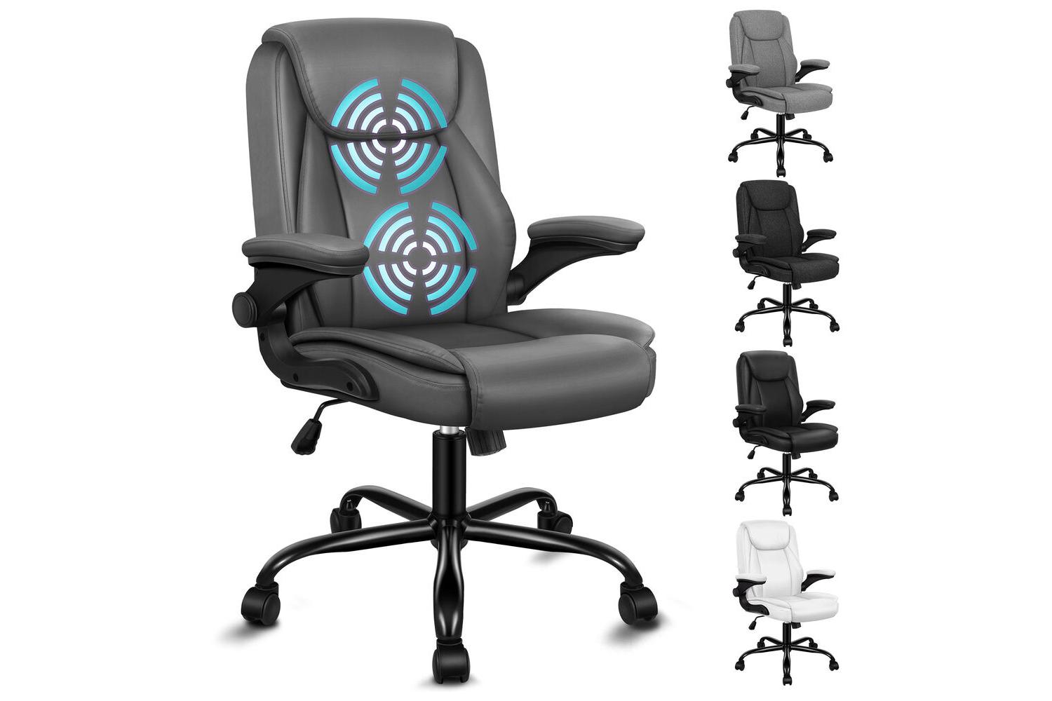 Alfordson Massage Office Chair | Desk Chair | Faux Leather | Grey