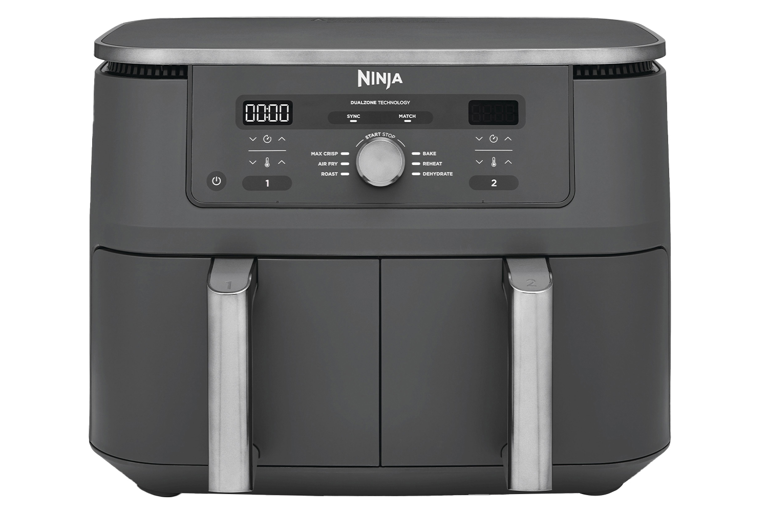 Ninja 9.5L Max 6-in-1 Dual Zone Air Fryer | DZ400UK | Gun Metal Grey