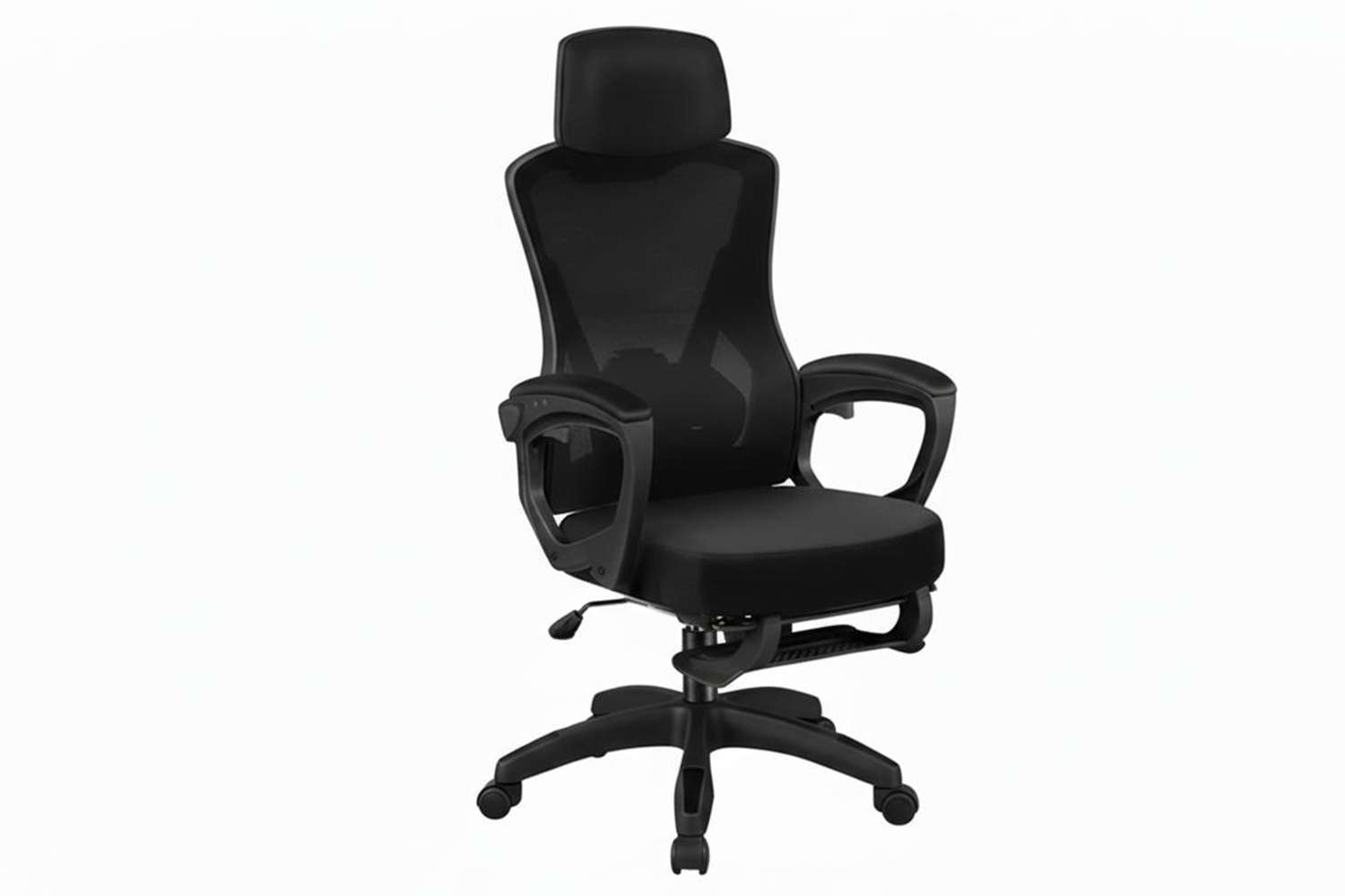 Elfordson Ergonomic Office Chair with Headrest And Adjustable Lumbar Support | Black