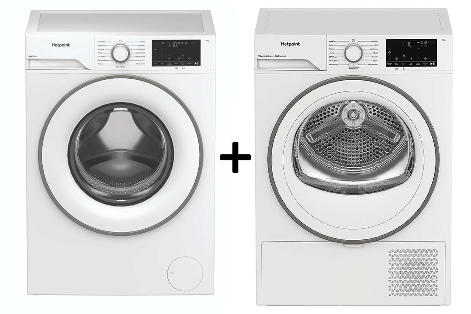 Hotpoint 9kg Freestanding Washing Machine & Heat Pump Tumble Dryer Bundle
