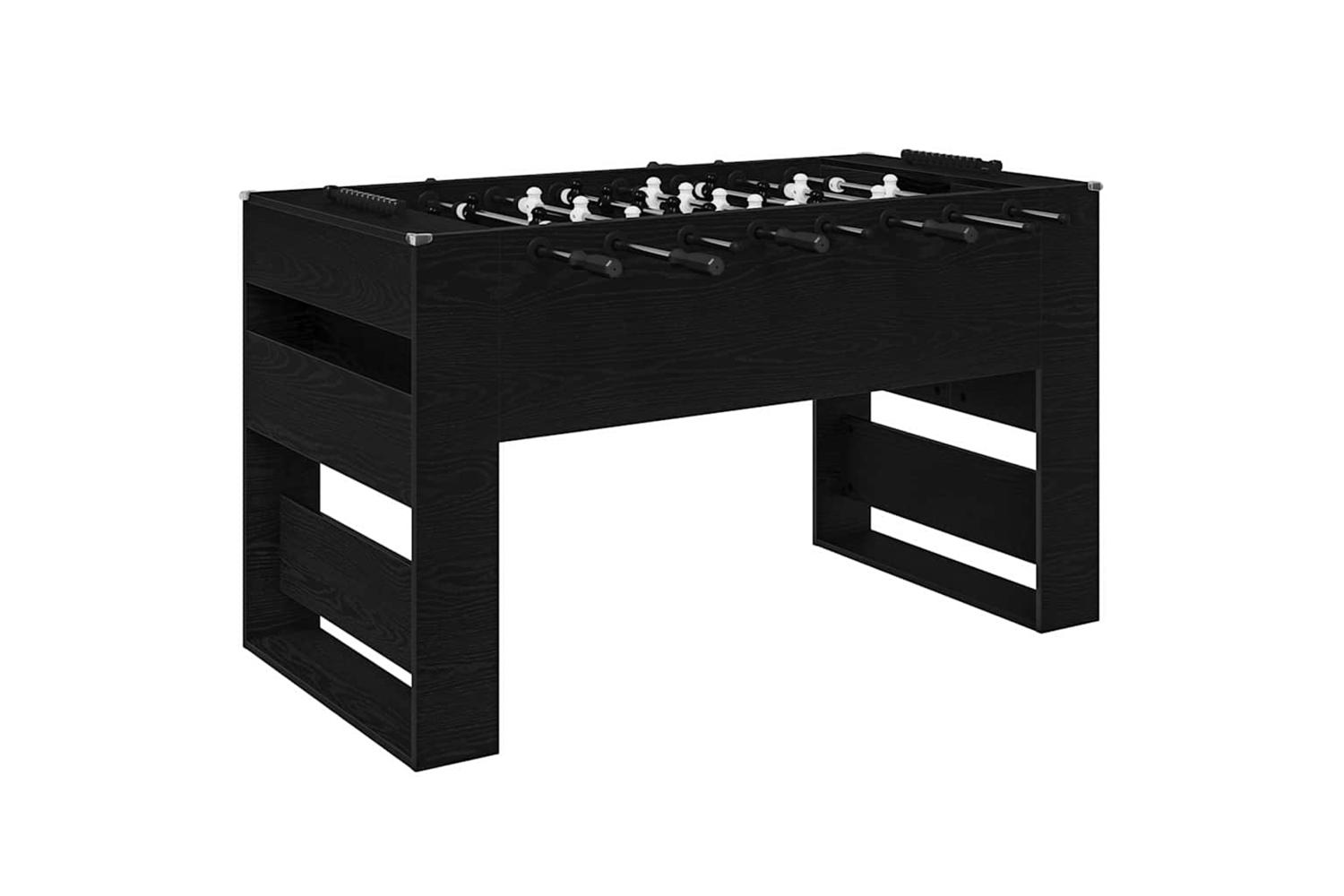 Vidaxl Football Table Black Oak 146.5 X 74 X 85 Cm Engineered Wood