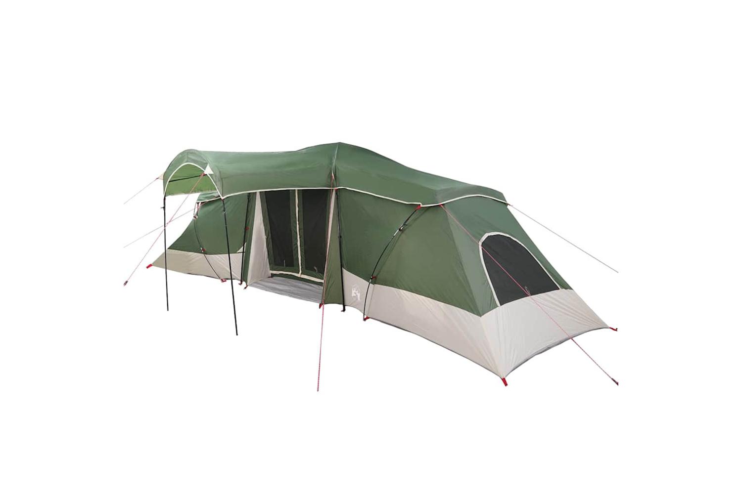 Vidaxl Family Tent With Roof Green And Grey 721 X 335 X 212 Cm