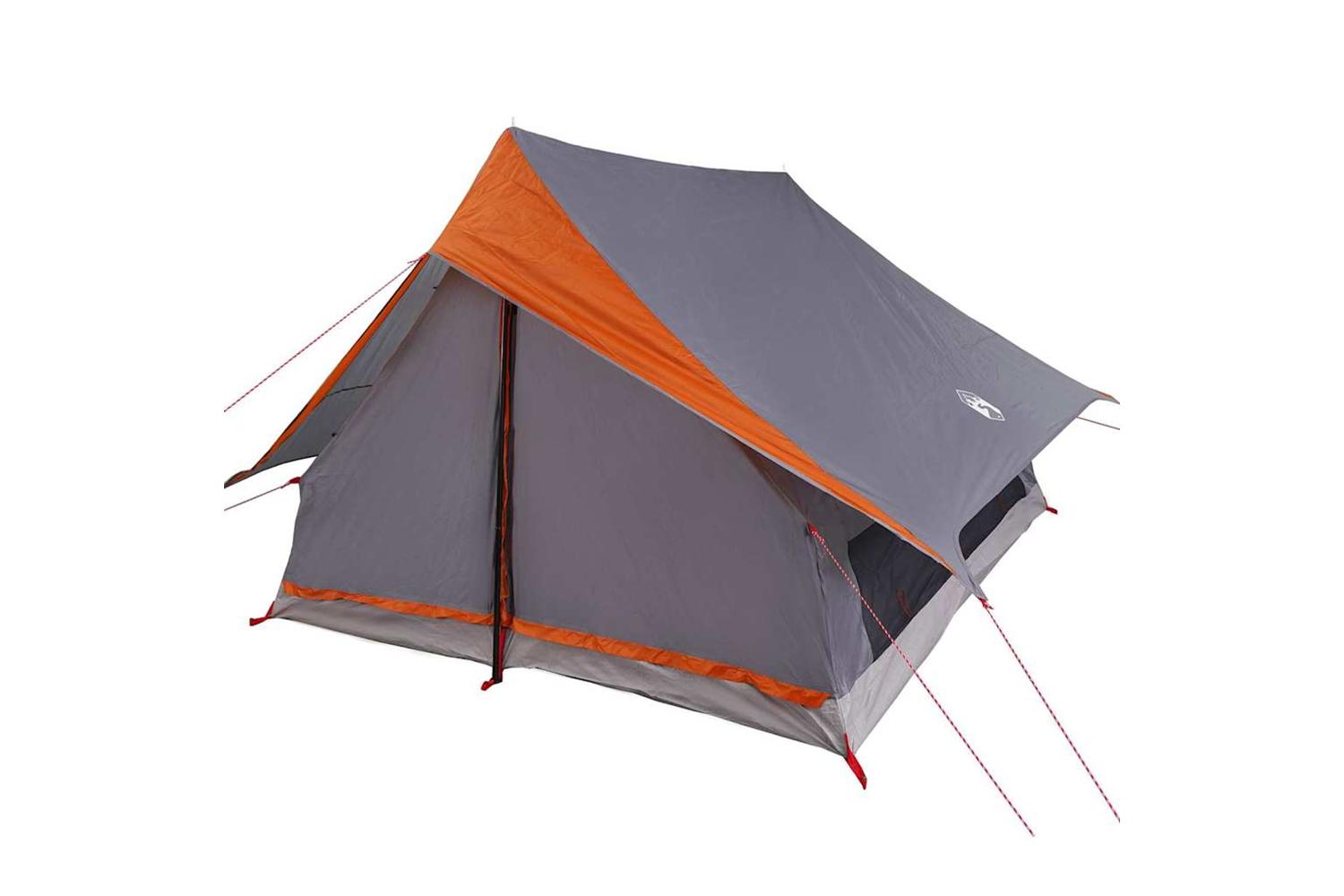 Vidaxl Family Tent With Roof Grey And Orange 315 X 286 X 200 Cm