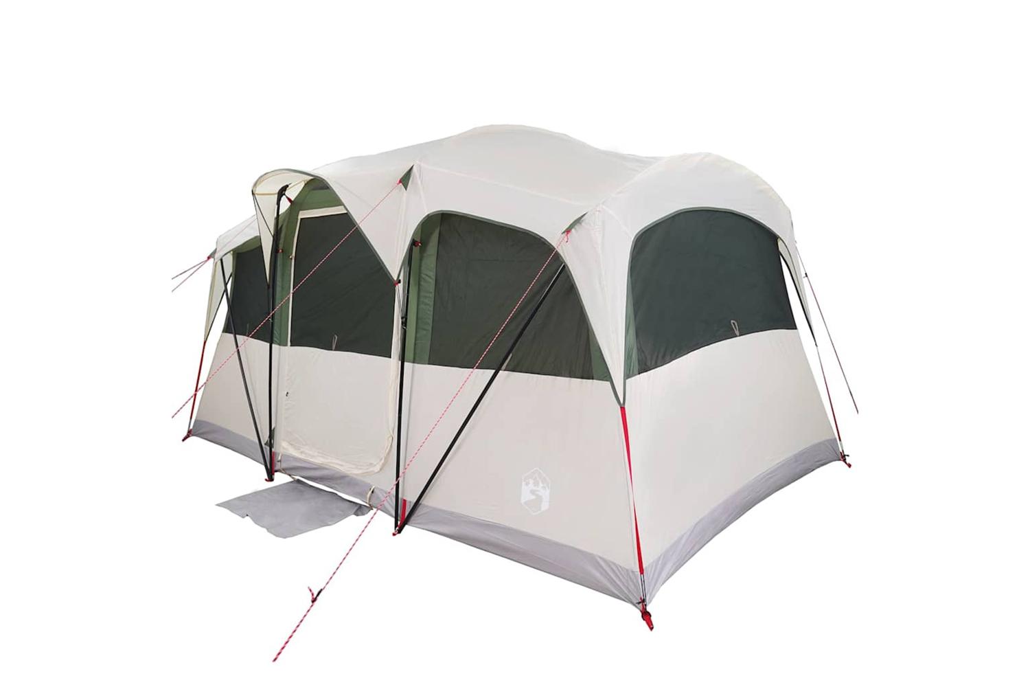 Vidaxl Family Tent With Roof White And Green 435 X 255 X 216 Cm