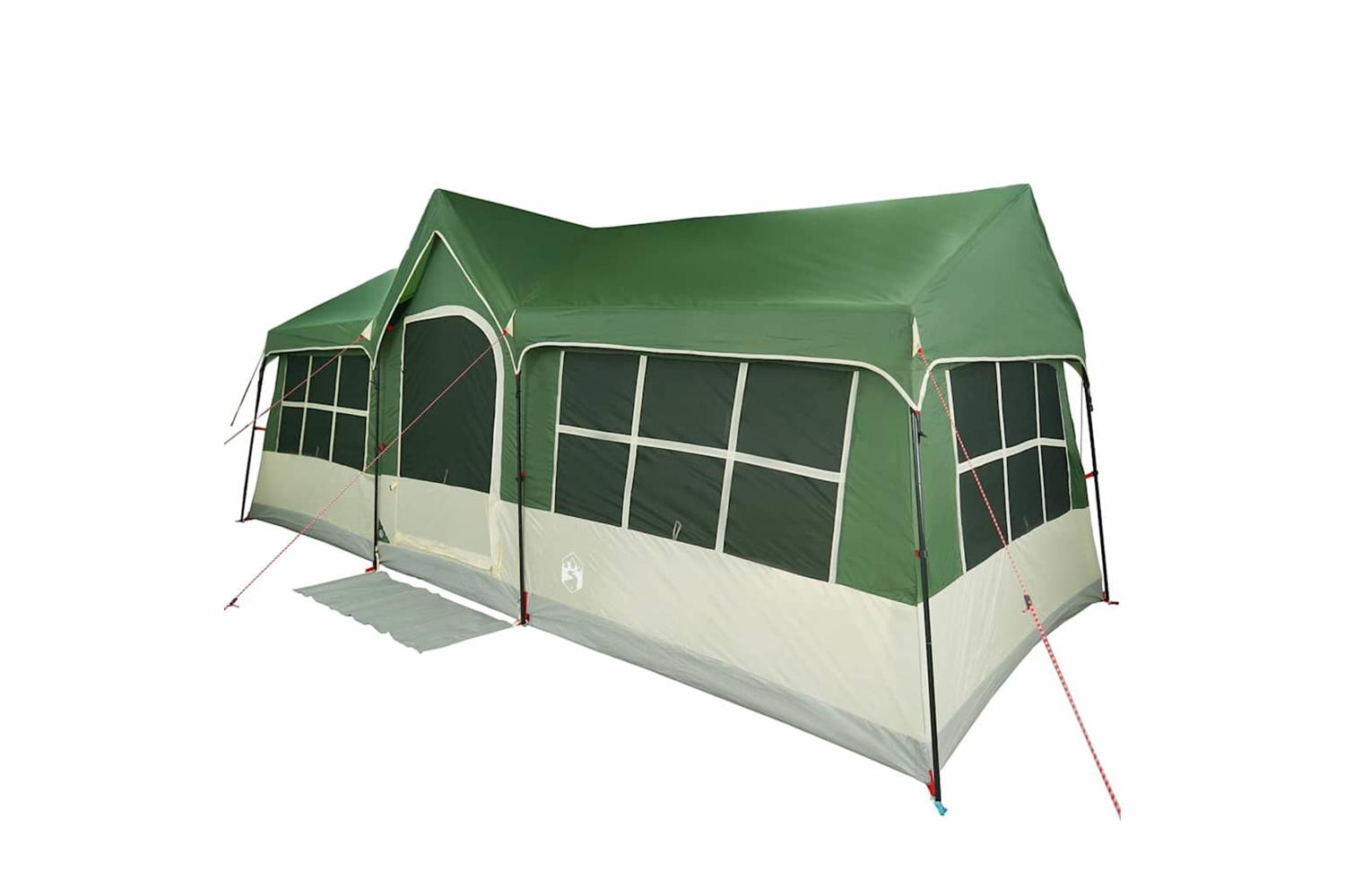 Vidaxl Family Tent With Roof Green And Beige 622 X 295 X 238 Cm
