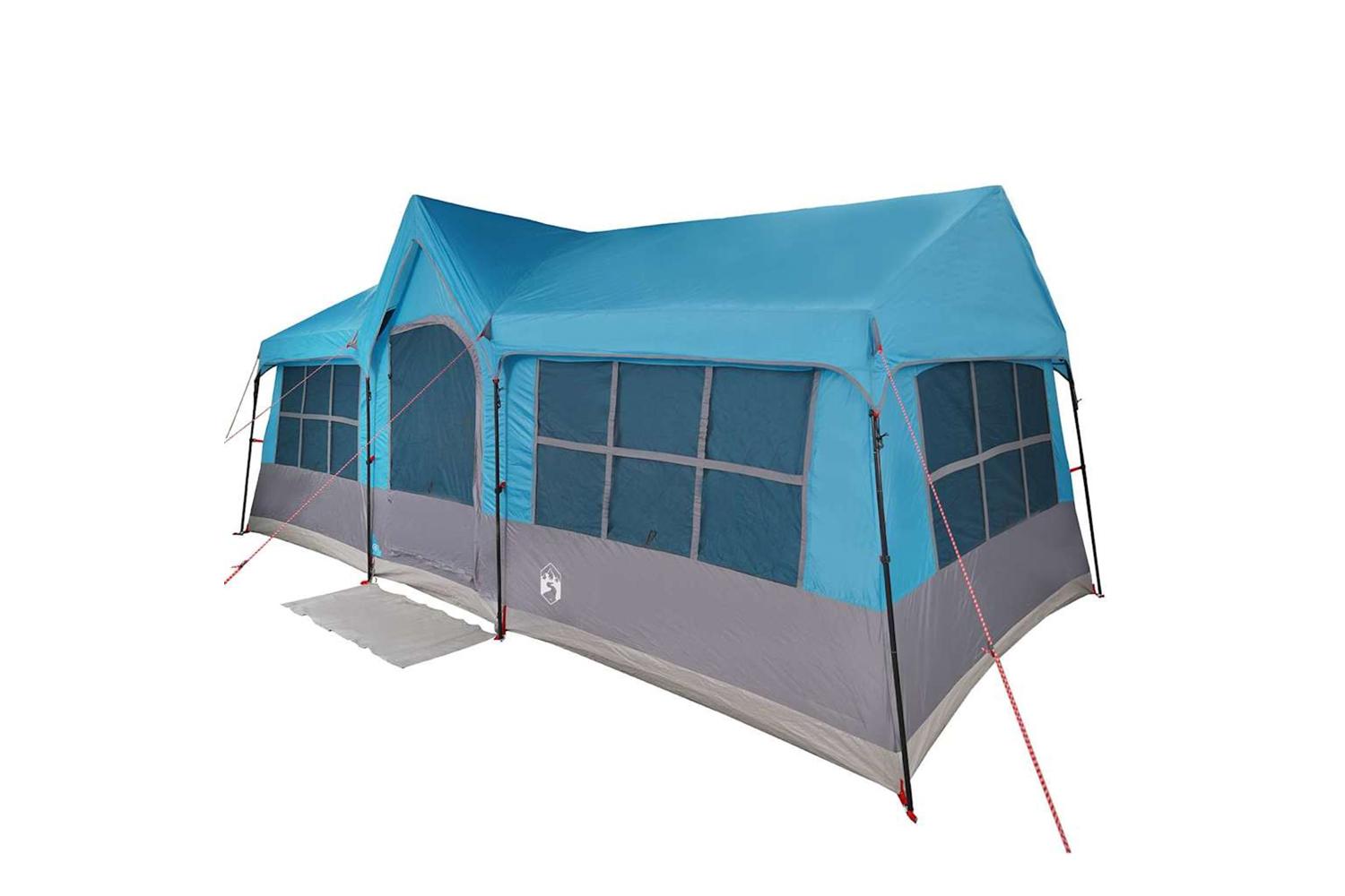 Vidaxl Family Tent With Roof Blue And Grey 622 X 295 X 238 Cm