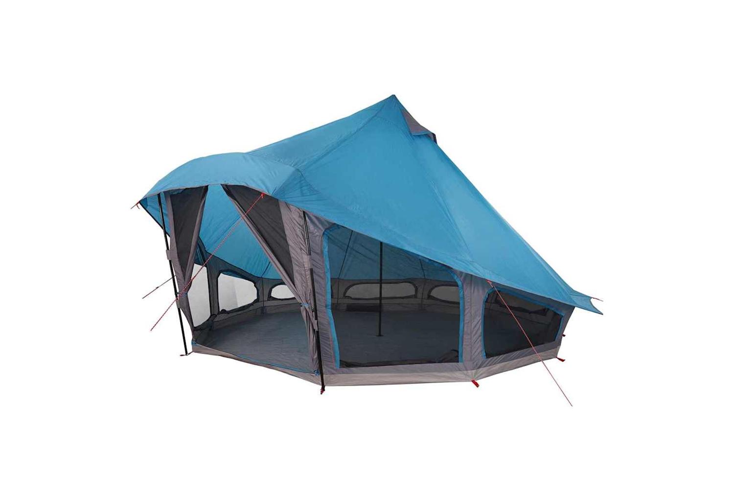Vidaxl Family Tipi Tent Folding Blue And Grey 508 X 470 X 300 Cm