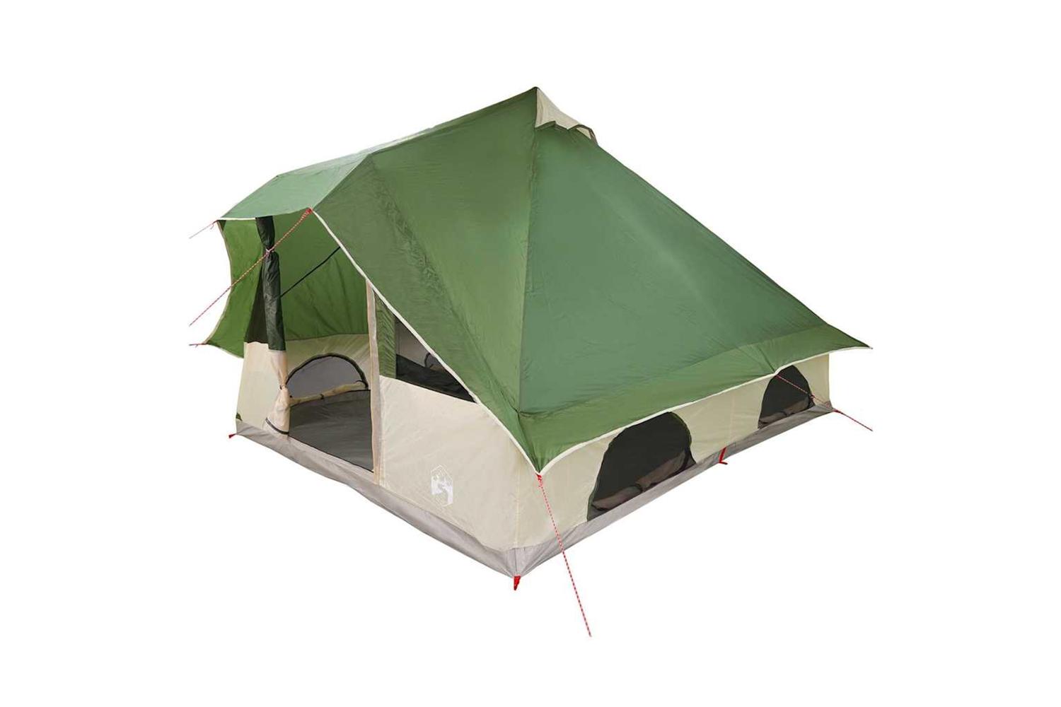 Vidaxl Tipi Tent With Roof Green 358 X 296 X 258 Cm Taffeta