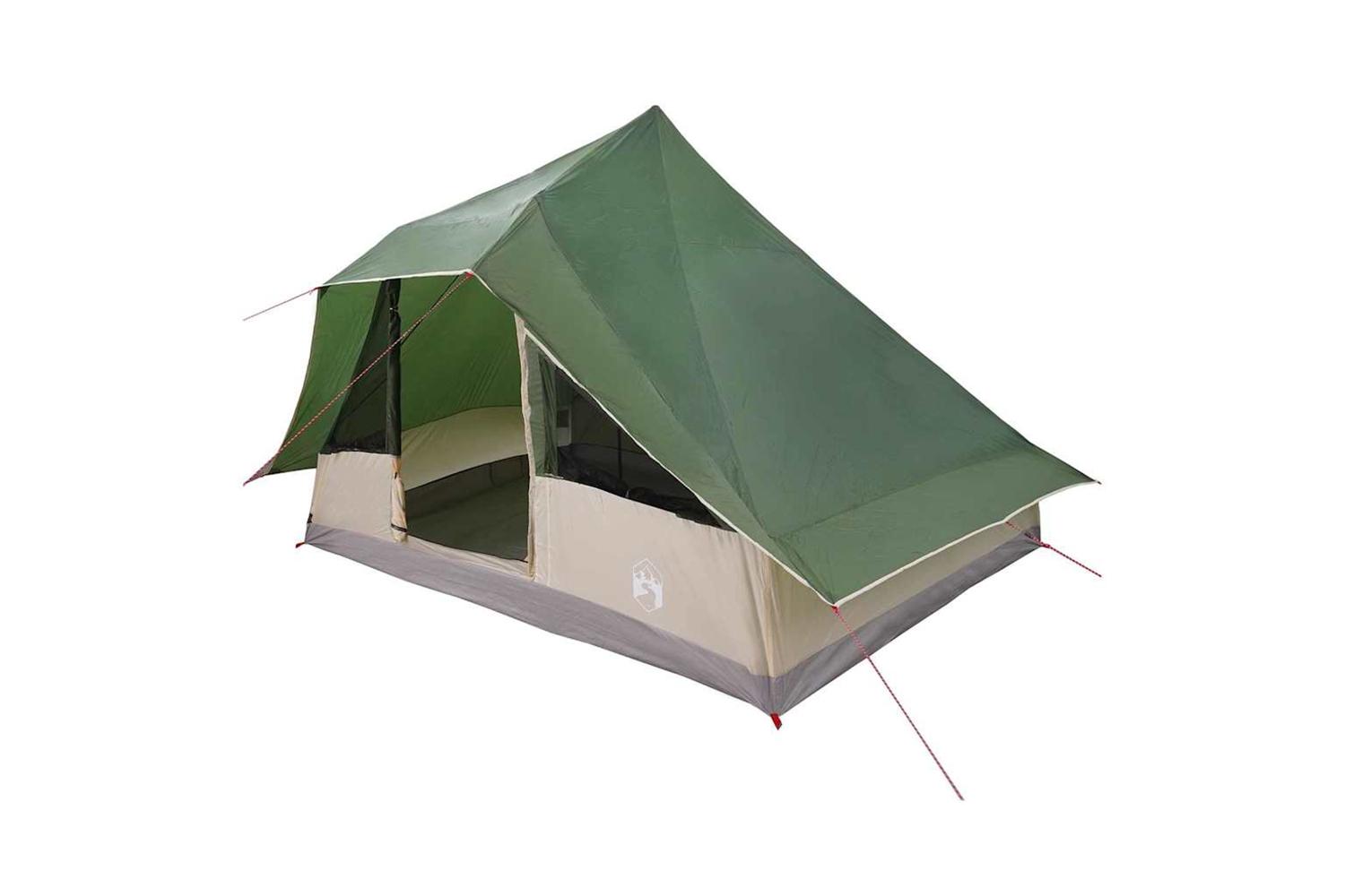Vidaxl Tipi Tent With Roof Green 364 X 281 X 257 Cm Taffeta