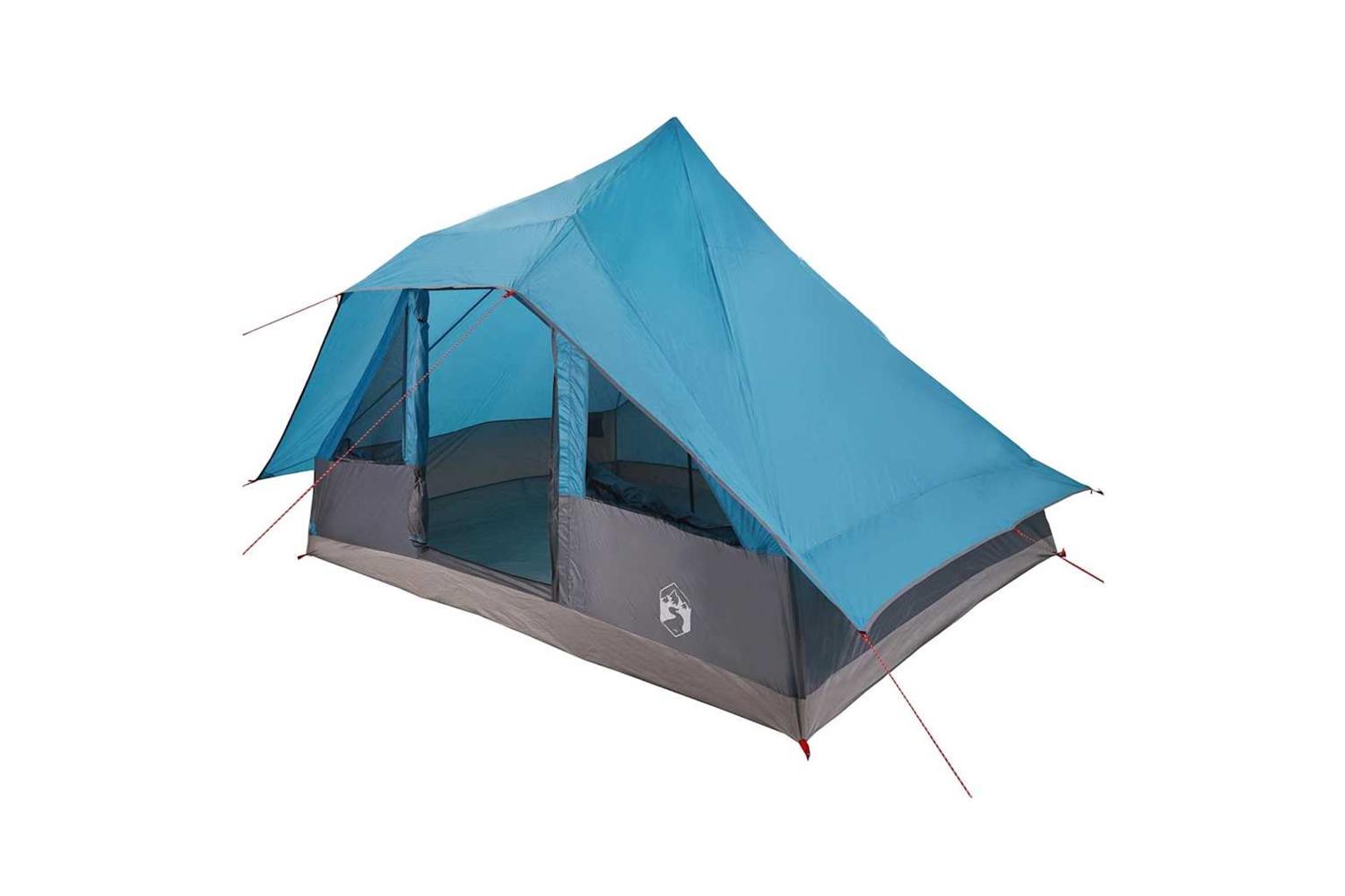 Vidaxl Tipi Tent With Roof Blue 364 X 281 X 257 Cm Taffeta