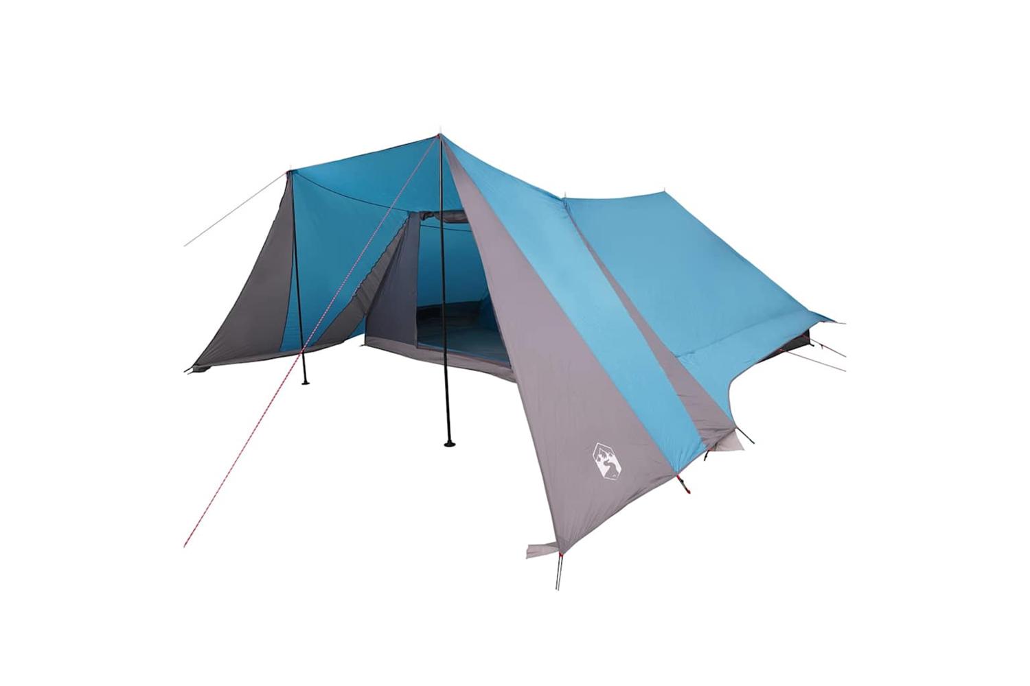 Vidaxl Family Tent Folding With Roof Blue And Grey 660 X 456 X 200 Cm