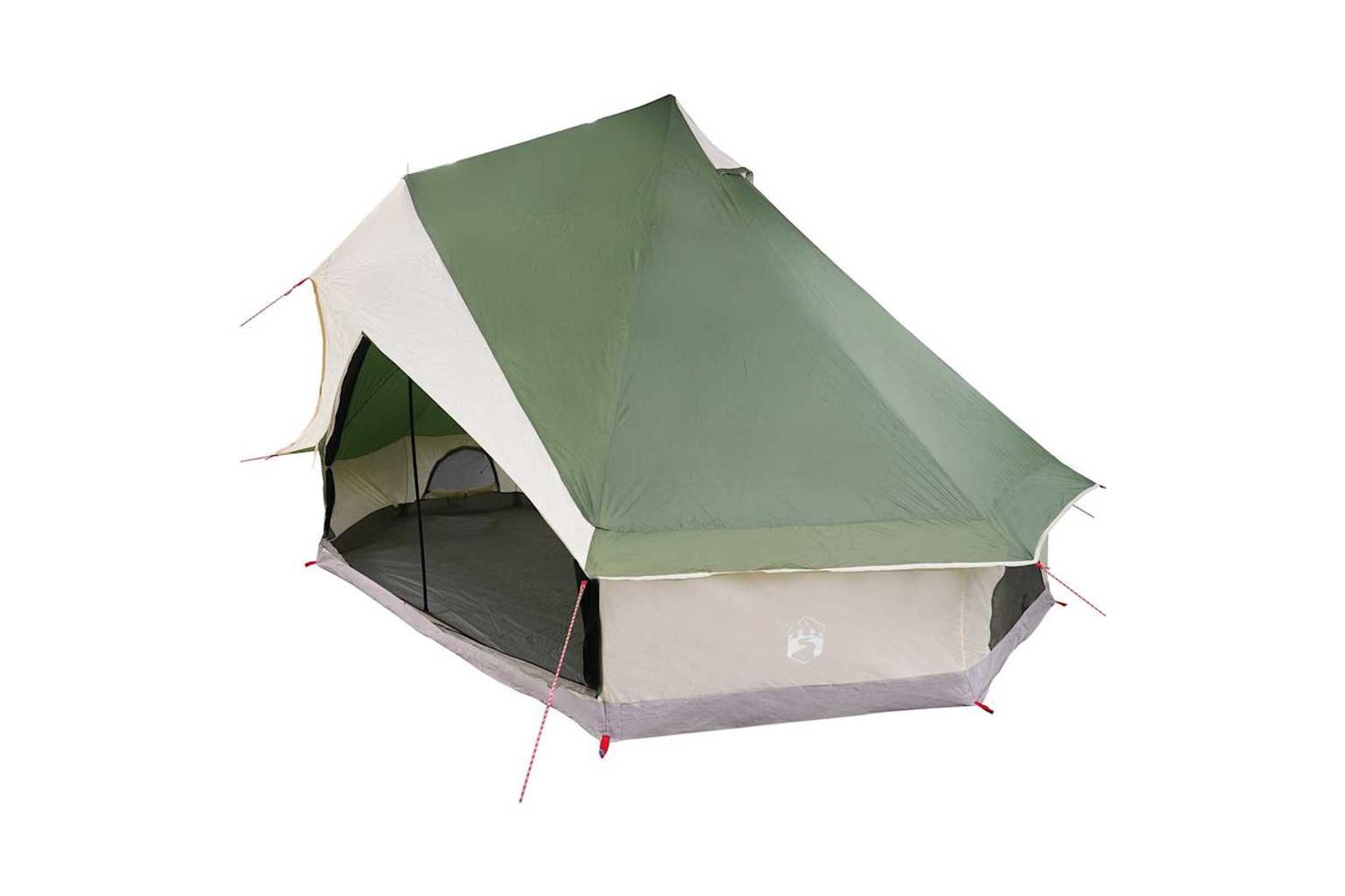 Vidaxl Family Tipi Tent Folding Green And Beige 400 X 346 X 250 Cm
