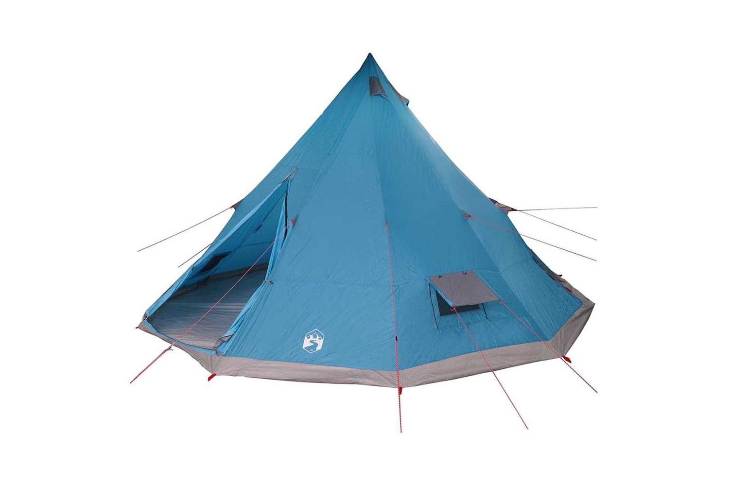 Vidaxl Family Tipi Tent Folding Blue And Grey 560 X 560 X 300 Cm