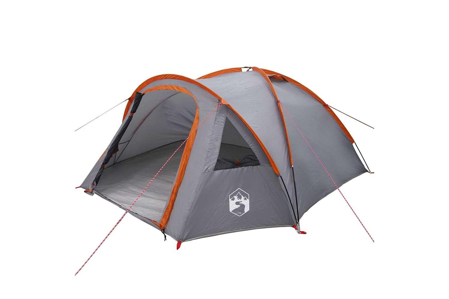 Vidaxl Camping Tent Grey And Orange 308 X 268 X 130 Cm Polyester