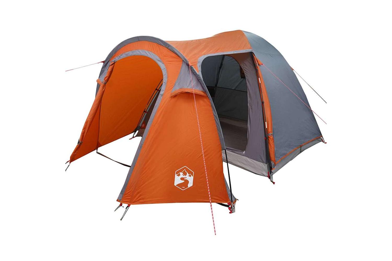 Vidaxl Dome Tent Dome With Roof Grey And Orange 384 X 254 X 170 Cm