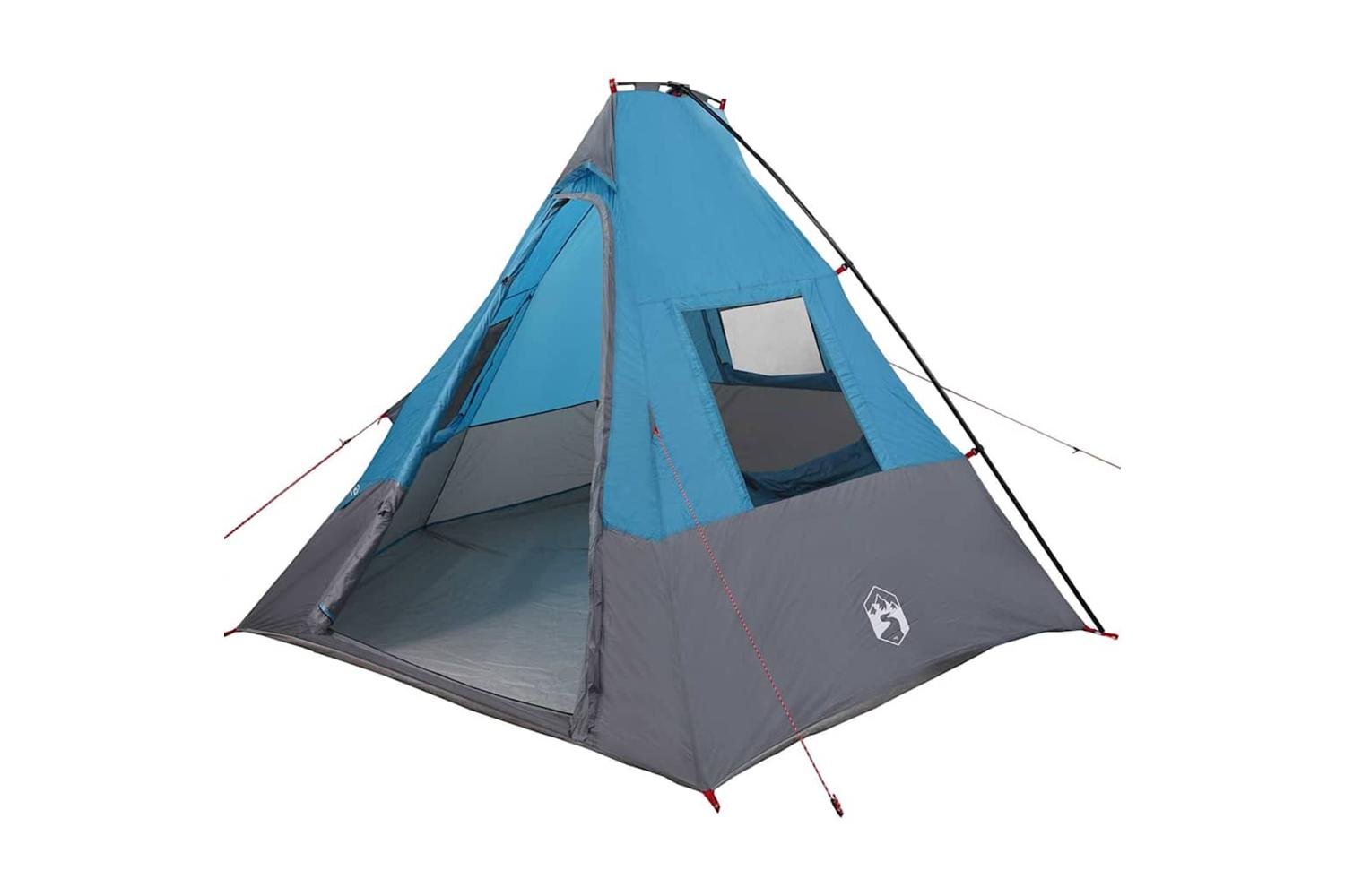 Vidaxl Tipi Tent With Roof Blue 383 X 338 X 217 Cm Taffeta