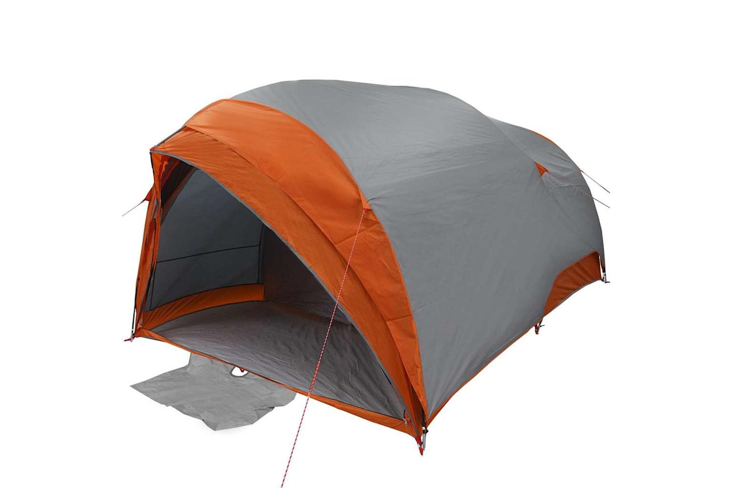 Vidaxl Tunnel Tent Grey And Orange 410 X 285 X 198 Cm Taffeta