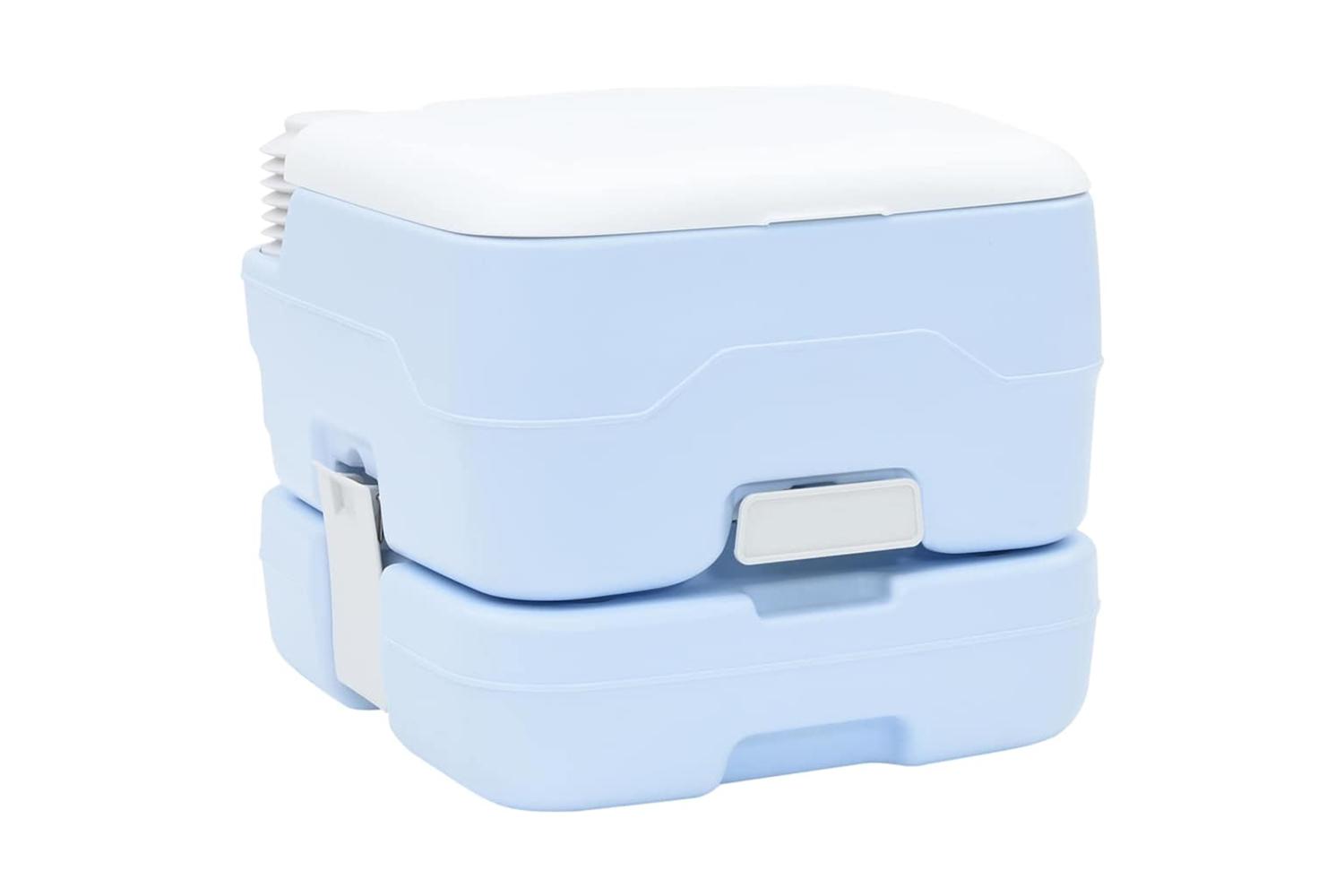 Vidaxl Camping Toilet Manual Light Blue And White 415 X 365 X 30 Cm