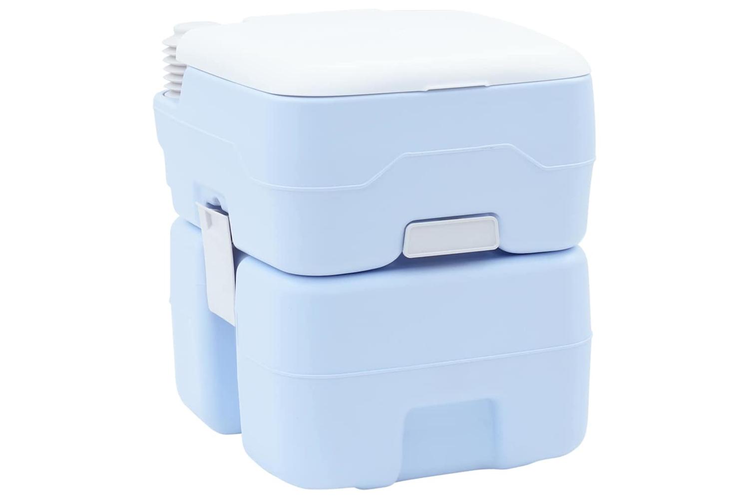 Vidaxl Camping Toilet Manual Light Blue And White 415 X 365 X 42 Cm